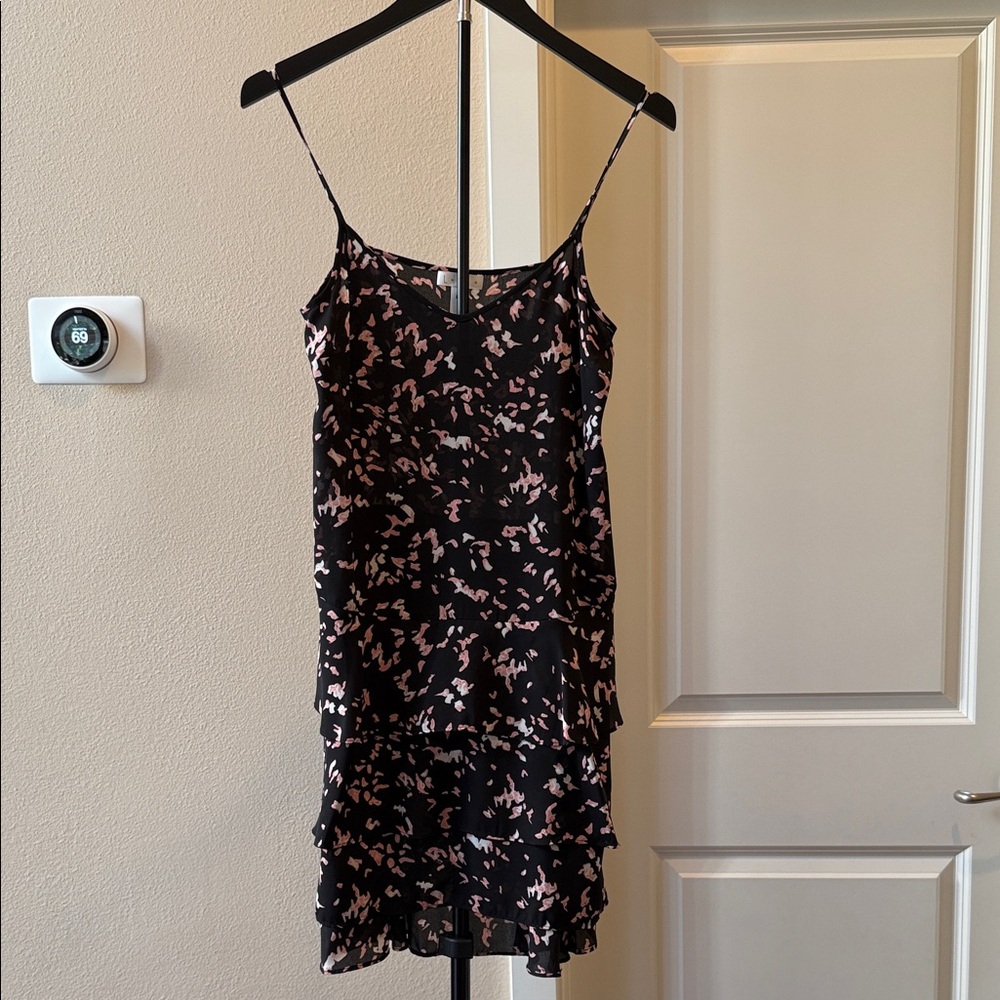 Leith Black and Pink Patterned Dress